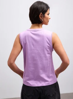 Pure organic cotton crew-neck tank