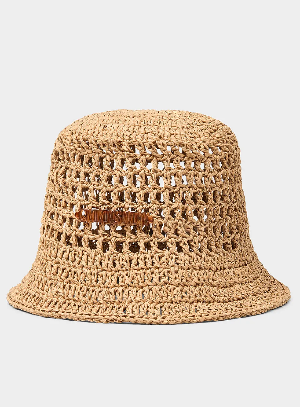 Raffia crocheted bucket hat