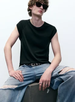 Raglan-sleeve lightweight jersey T-shirt