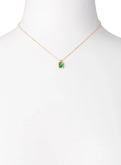 Rectangular crystal necklace