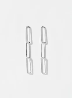 Rectangular link earrings