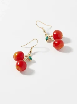 Red cherry earrings