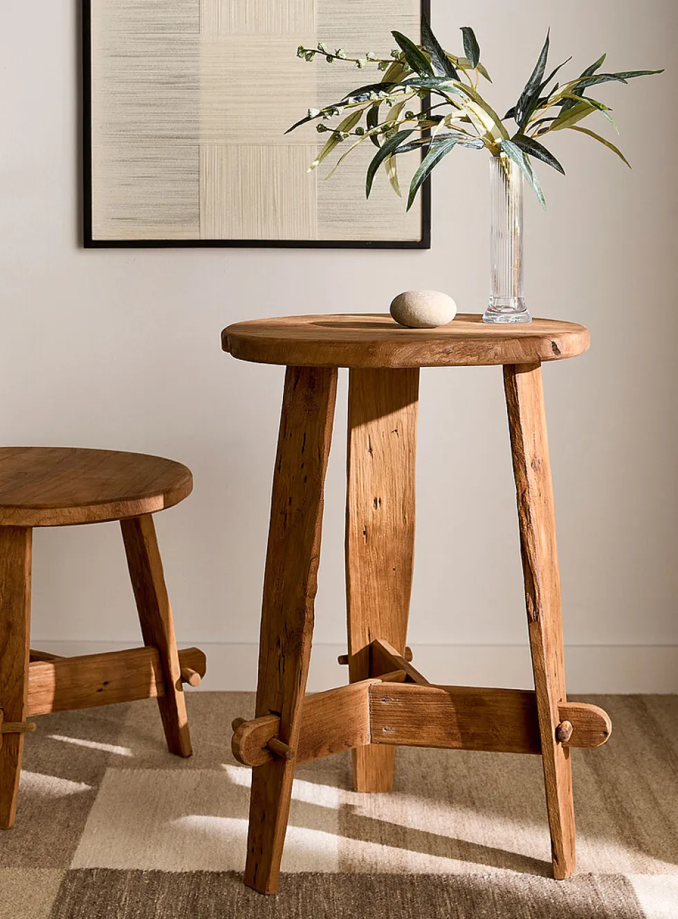 Rembrandt recycled teak high accent table