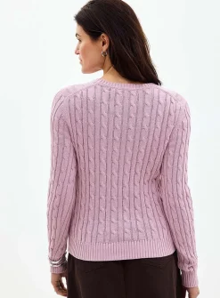 Reprocessed cotton cables sweater