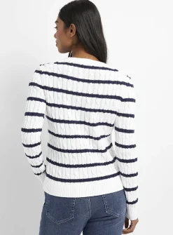 Reprocessed cotton cables sweater