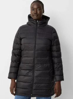 Reprocessed nylon half-length coat