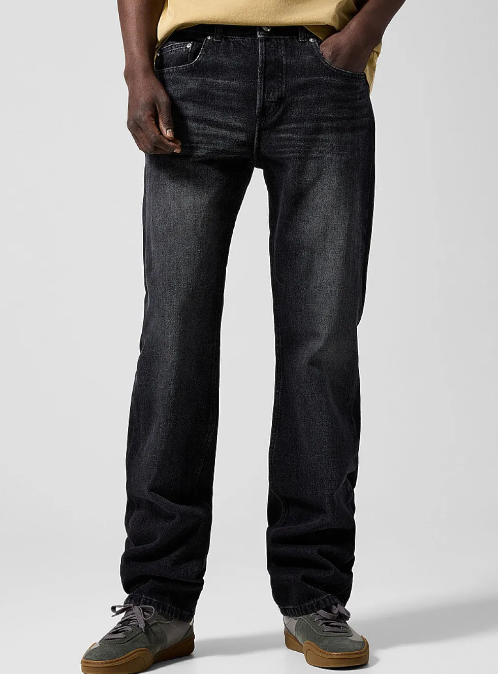 Rescue washed black straight-leg jean