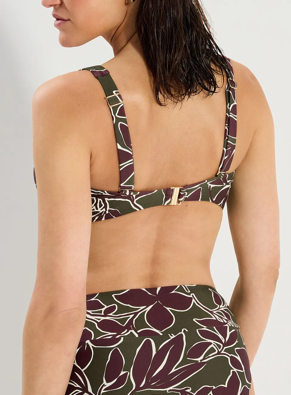 Retro balconette bikini top
