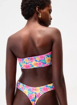 Retro flower bandeau top