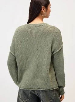 Reverse seams loose sweater