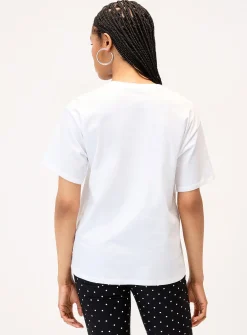 Rhinestones boxy-fit bathing suit T-shirt