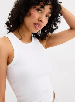 Ribbed crew-neck cami