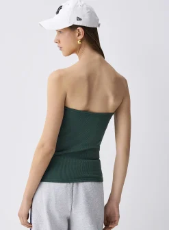 Ribbed double-layer tube top
