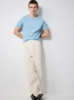 Ribbed raglan-sleeve T-shirt