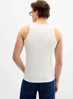 Ribbed ringer tank top