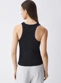 Ribbed scoop-neck cami
