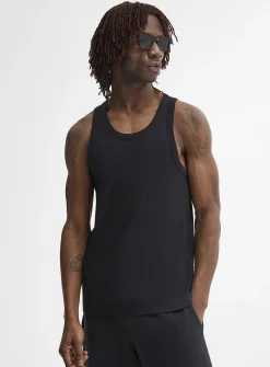 Ribbed stretch jersey tank