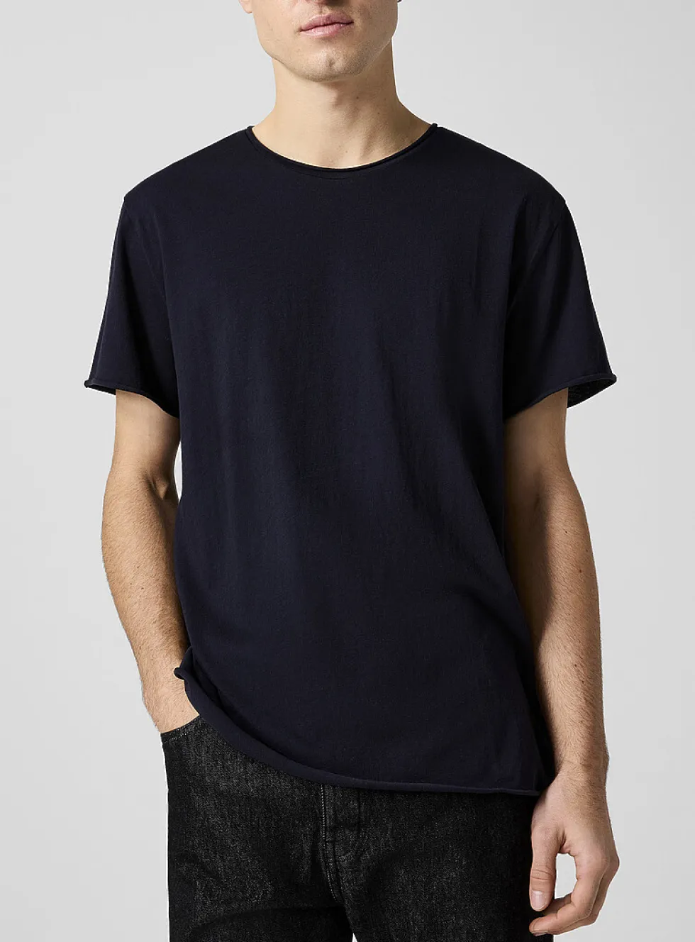 Rolled hem T-shirt