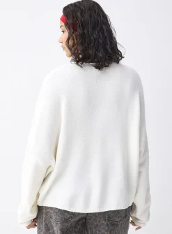 Roll-edge cardigan