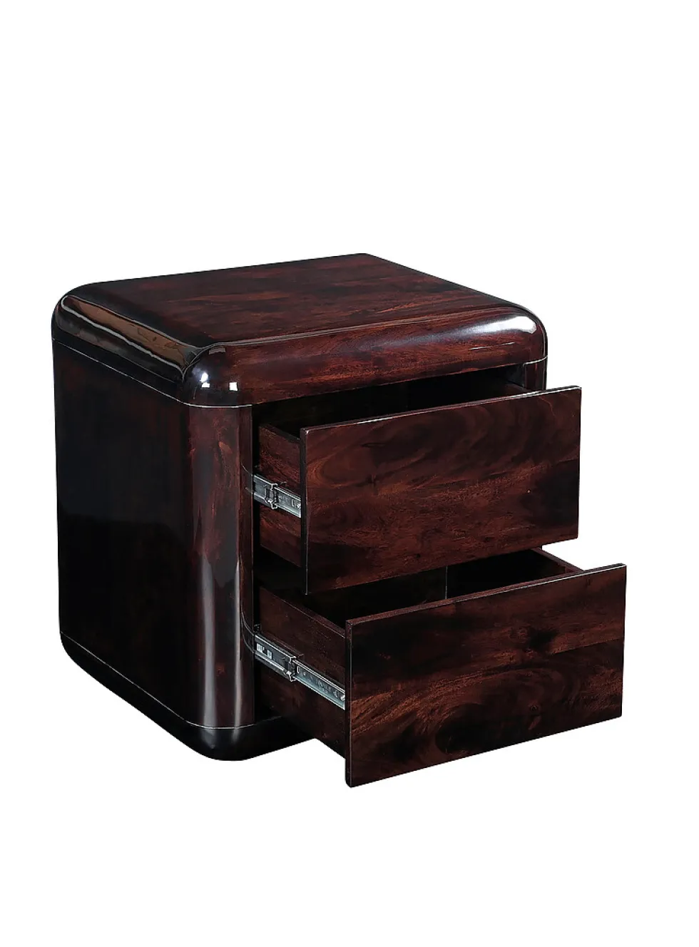 Rory dark brown acacia nightstand
