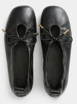 Rosalind bow leather ballet flats