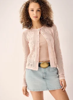 Roses crocheted cardigan