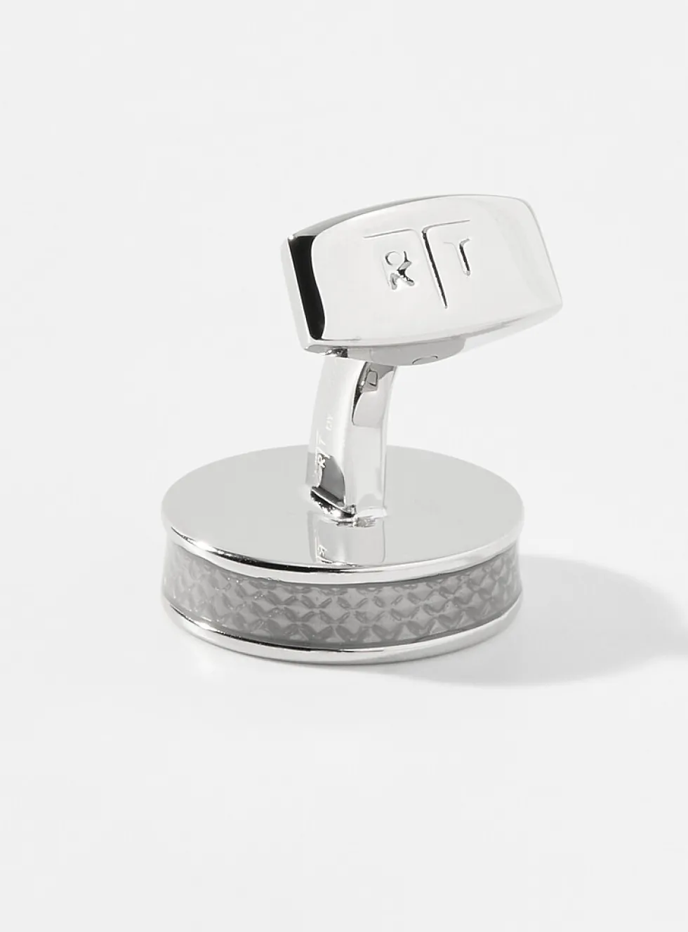 Round carbon cuff links