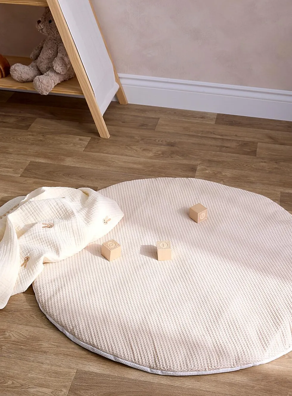 Round waffle play mat