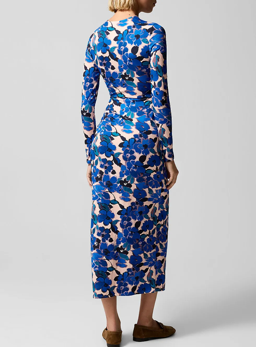 Ruched detail floral dress