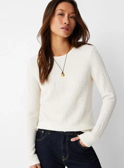 Ruched long-sleeve T-shirt