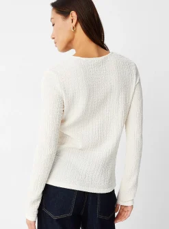 Ruched long-sleeve T-shirt