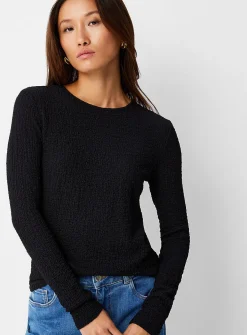 Ruched long-sleeve T-shirt