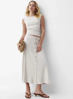 Ruched waist boat-neck cami