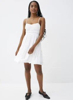 Ruching and ruffles dress