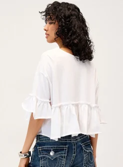 Ruffled bohemian T-shirt