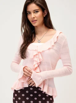 Ruffled cardigan