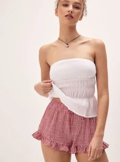 Ruffled mini short