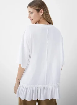 Ruffled oversized T-shirt
