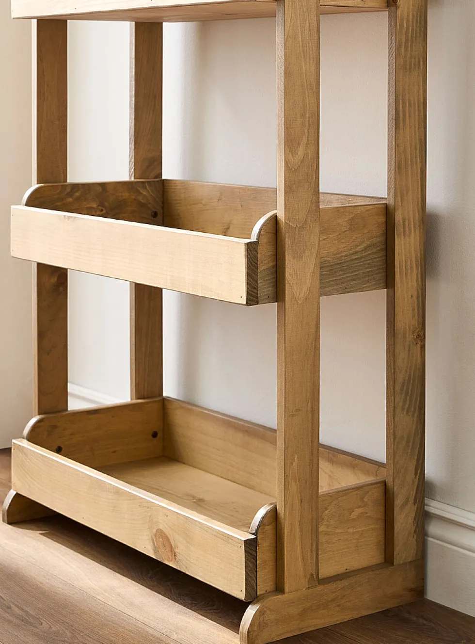 Rustic wood bookcase
