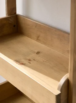 Rustic wood bookcase