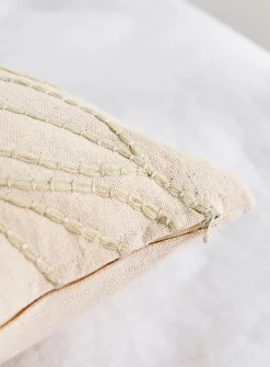 Salvador embroidered foliage removable-cover cushion