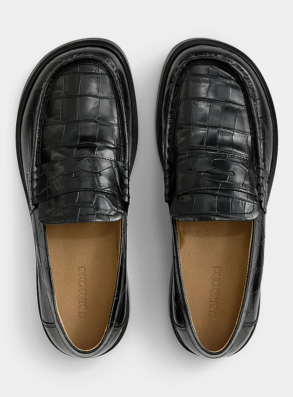 Santiago croc penny loafers
