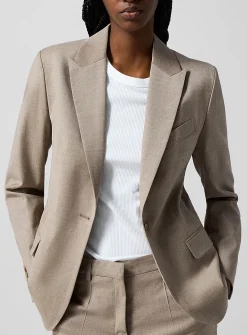 Sasha stretch cool wool fitted blazer