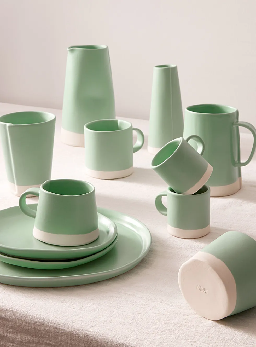 Satiny porcelain carafe