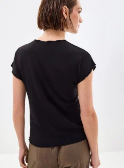 Saumi lettuce trim thick micromesh T-shirt