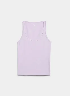 Scoop-neck slim-fit tank