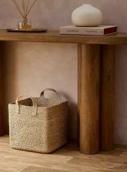 Seagrass large cubic basket