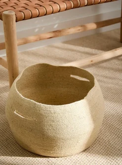 Seagrass split handles round basket