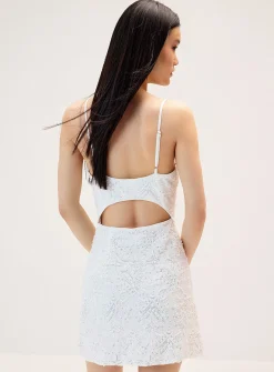 Sequined open-back minidress