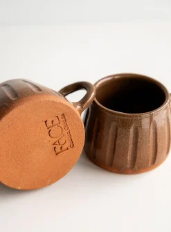 Set of two small ceramic cups